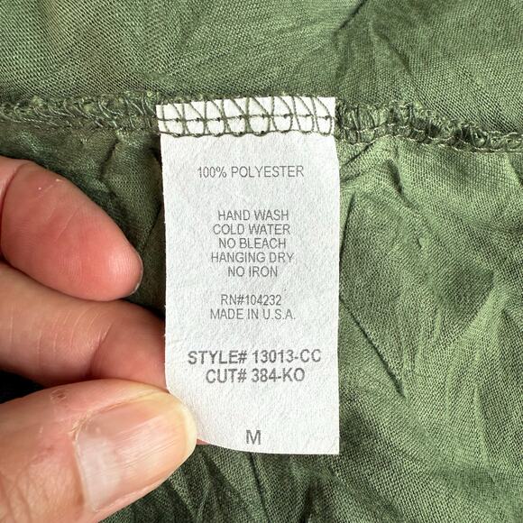 Y2K Lace Trim Cami Top Medium Olive Green 90s Fairy Whimsygoth Retro Camisole - Picture 13 of 14